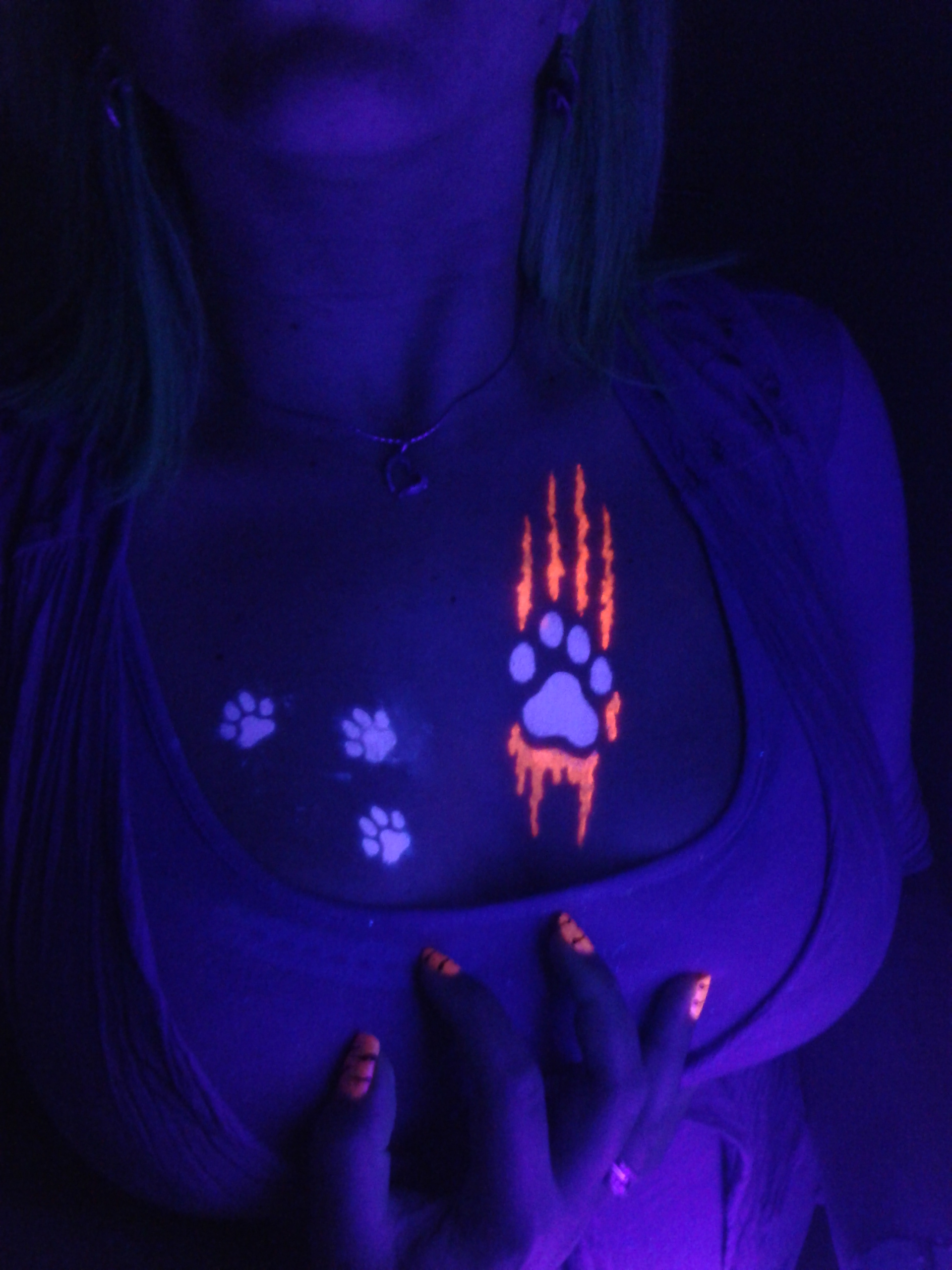 Tatouage temporaire fluorescent